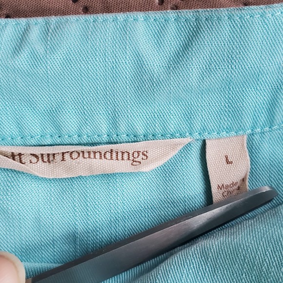 Soft Surroundings Georgica Tencel 3/4 sleeves tunic Top - Picture 5 of 10